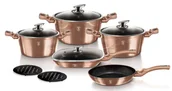 Zestawy garnków i patelni - Komplet złotych garnków i patelni T4-W14 - miniaturka - grafika 1
