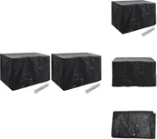 Pokrowce na meble ogrodowe - vidaXL Pokrowce na meble ogrodowe 2 szt. 8 oczek 140x70x90 cm - Pokrowce ochronne na meble ogrodowe - miniaturka - grafika 1