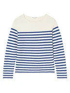 Swetry damskie - Marc O´Polo Sweter w kolorze niebiesko-kremowym - miniaturka - grafika 1