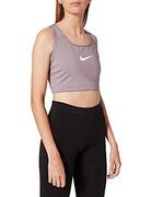 Biustonosze - Nike Damski biustonosz sportowy Swoosh Plus Size Bra Purple Smoke / (biały) 4xl BQ0973-531 - miniaturka - grafika 1