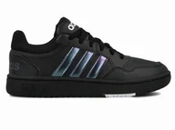 Buty sportowe damskie - Buty sportowe Adidas Hoops GZ9671 czarne neonowe paski 36,6 - miniaturka - grafika 1