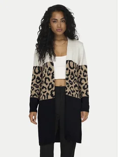 ONLY Kardigan Jade 15294968 Beżowy Regular Fit - Swetry damskie - miniaturka - grafika 1
