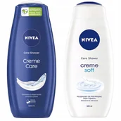 Kosmetyki do kąpieli - Nivea Creme, Kremowy żel pod prysznic, 2x500ml - miniaturka - grafika 1