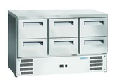 Szafy i witryny chłodnicze - Stół chłodniczy Arktic z 6 szufladami, GN 1/1, 368L, 1365x700x(H)855mm 236772 - miniaturka - grafika 1
