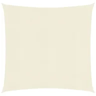 Parasole ogrodowe - vidaXL Żagiel przeciwsłoneczny, 160 g/m, kremowy, 3x3 m, HDPE vidaXL - miniaturka - grafika 1