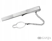 Spinki do mankietów i krawatów - Spinka srebrna do krawata 925+GRAWER SK18 ŚLUB - miniaturka - grafika 1