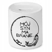 Skarbonki - SKARBONKA DLA SYNA MÓJ SYN MA BRANIE PREZENT z Nadrukiem ze Zdjęciem + Opakowanie na prezent (wzór 02) - miniaturka - grafika 1