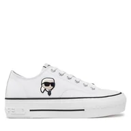 Trampki damskie - Trampki KARL LAGERFELD Kampus Max KL60425T Biały - miniaturka - grafika 1