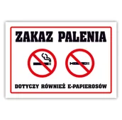 Tablice BHP - Tablica laminowana A5 - zakaz palenia - miniaturka - grafika 1