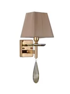 Lampy ścienne - Lumina Deco Lampa Ścienna Kinkiet Klasyczny Kryształowy Złoty Valentina W1 - miniaturka - grafika 1