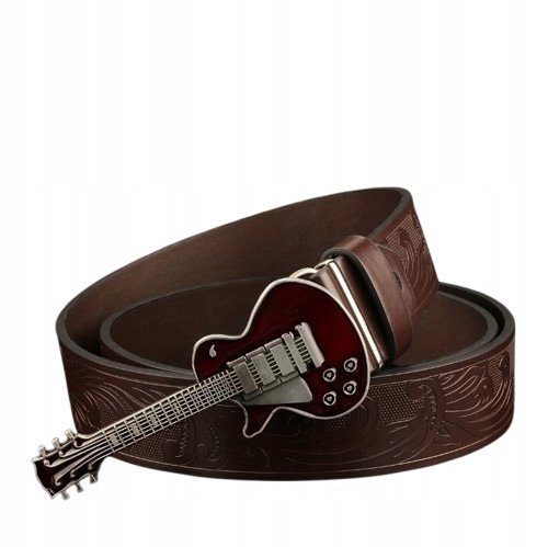 Pas pasek GITARA ELEKTRYCZNA CZERWONA Rock Metal Punk Muzyka jazz 110 cm