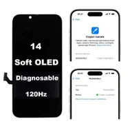 Części serwisowe do telefonów - Wyświetlacz LCD Diagnosable ekran dotyk digitizer programowalny z możliwością przypisania jako oryginał do Apple iPhone 14 (Soft OLED 120Hz) - miniaturka - grafika 1