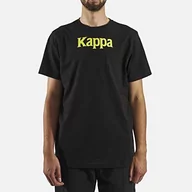 Koszulki męskie - Kappa Męski T-shirt Runis czarny czarny/zielony/szary S 311BHUW_A00_S - miniaturka - grafika 1