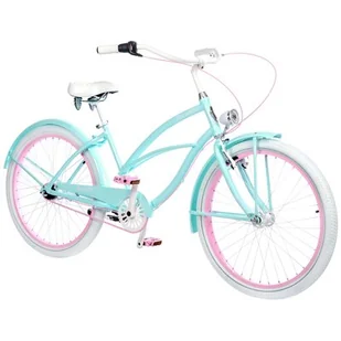 Plumbike Rower miejski La Donna Vicky 3B 26 cali damski Miętowo-różowy Raty - Rowery - miniaturka - grafika 1
