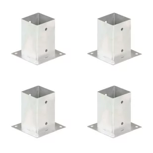 vidaXL Podstawy słupów, 4 szt., metalowe, 91 mm - Akcesoria do ogrodzeń - miniaturka - grafika 1