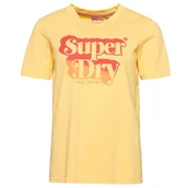 Koszulki i topy damskie - Koszulka damska Superdry Vintage Shadow t-shirt żółty z logo-XL - miniaturka - grafika 1