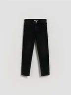 Spodnie i spodenki dla chłopców - Reserved - Jeansy slim z dziurami - czarny - miniaturka - grafika 1