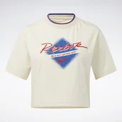Koszulki i topy damskie - REEBOK - T-SHIRT DAMSKI- CL Q3 GRAPHIC T-SHIRT HH9805 KOSZULKA BIAŁA - miniaturka - grafika 1