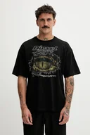 Koszulki męskie - Diesel t-shirt bawełniany T-BOXT-T25 męski kolor czarny z nadrukiem A19640.0PLAT - miniaturka - grafika 1