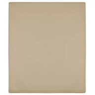 Prześcieradła - vidaXL Prześcieradło, taupe, 100x200 cm, dżersej bawełniany - miniaturka - grafika 1