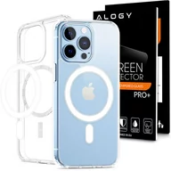 Etui i futerały do telefonów - Etui do MagSafe Ultra Slim Alogy do Qi do Apple iPhone 13 Pro Max Przezroczyste + Szkło - miniaturka - grafika 1