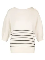 Swetry damskie - ApartFashion Sweter damski, kremowo-czarny, normalny, kremowo-czarny, 42 - miniaturka - grafika 1