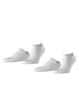 Skarpetki damskie - Burlington Mężczyźni Skarpety do trampek Everyday 2-Pack M SN Bawełna krótkie jednokolorowe 2 Pak, Biały (White 2000), 40-46 - miniaturka - grafika 1