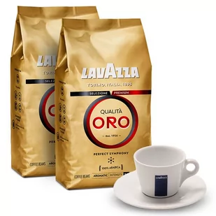 Lavazza ZESTAW Kawa Qualita Oro 2x1kg + Filiżanka 480-uniw - Kawa - miniaturka - grafika 1