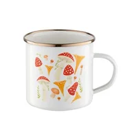Kubki - Kubek emaliowany prosty Grzybki 500 ml biały - miniaturka - grafika 1