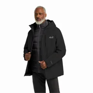 Kurtki męskie - Męska kurtka 3w1 Jack Wolfskin ICECAPE 3IN1 DOWN JKT M RDS black - M - miniaturka - grafika 1