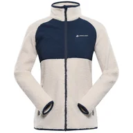 Bluzy sportowe damskie - Bluza damska Alpine Pro Ferada 2 Rozmiar: M / Kolor: biały/niebieski - miniaturka - grafika 1