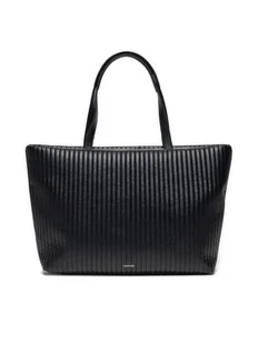 Calvin Klein Torebka Mini Line Quilt Medium Shopper K60K613077 Czarny - Torebki damskie - miniaturka - grafika 1