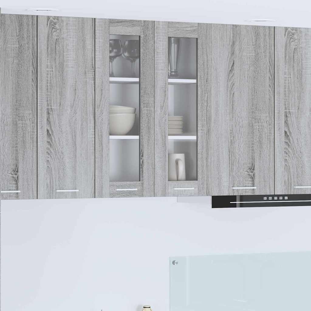 vidaXL vidaXL Szafka wisząca z przechowywaniem Szary Sonoma 60 x 31 x 80 cm