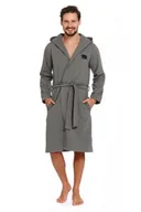 Szlafroki męskie - Doctor nap SWW 9768 ciemnoszary szlafrok męski - doctornap - miniaturka - grafika 1