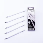 Długopisy - Pióro żelowe GZ-031 białe 5 szt. do czarnego papieru EKO etui RYSTOR 426-529EKO - miniaturka - grafika 1