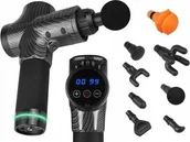 Masażery - Masażer Kraft&amp;Dele PISTOLET DO MASAŻU MOCNY MASAŻER MASSAGE GUN PRO 9 GŁOWIC - miniaturka - grafika 1