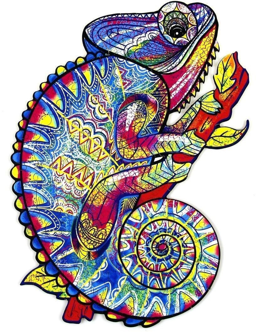 Recent Toys Puzzle 195 drewniany Kameleon