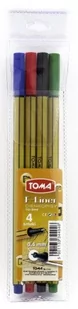 TOMA Cienkopis F-LINER TO-344 0.4 mm 4 kolory w etui - Cienkopisy - miniaturka - grafika 1