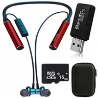 Słuchawki - SŁUCHAWKI BEZPRZEWODOWE BLUETOOTH SPORTOWE DOUSZNE+MIEJSCE NA KARTĘ PAMIĘCI - miniaturka - grafika 1
