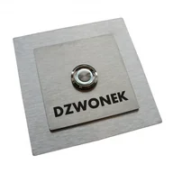 Dzwonki i gongi - Przycisk dzwonka do domofonu wyjścia wejścia furtki bramy drzwi INOX-INOX LED 9/12/24/230V srebrny - miniaturka - grafika 1
