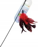 Zabawki dla kotów - Yarro International YARRO WĘDKA DŁUGA Z PIÓRKAMI 90/90/20cm - miniaturka - grafika 1
