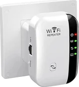 Wzmacniacze sygnału wifi - Access Point Aptel REPEATER Wzmacniacz Sygnału WLAN 2,4GHz sieciowy + kabel biały AK339 - miniaturka - grafika 1