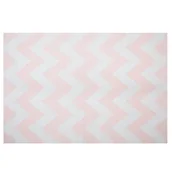 Dywany - Beliani Dywan różowy wzór zygzak krótkowłosy 140 x 200 cm KONARLI - miniaturka - grafika 1