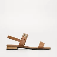 Sandały damskie - TOMMY HILFIGER HARDWARE FLAT SANDAL - Tommy Hilfiger - miniaturka - grafika 1