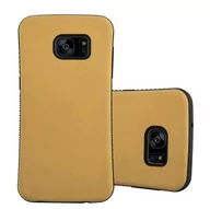 Etui i futerały do telefonów - Pokrowiec Etui Do Samsung Galaxy S7 EDGE w ZŁOTY BRĄZ Hard Case Obudowa Case Cover Cadorabo - miniaturka - grafika 1
