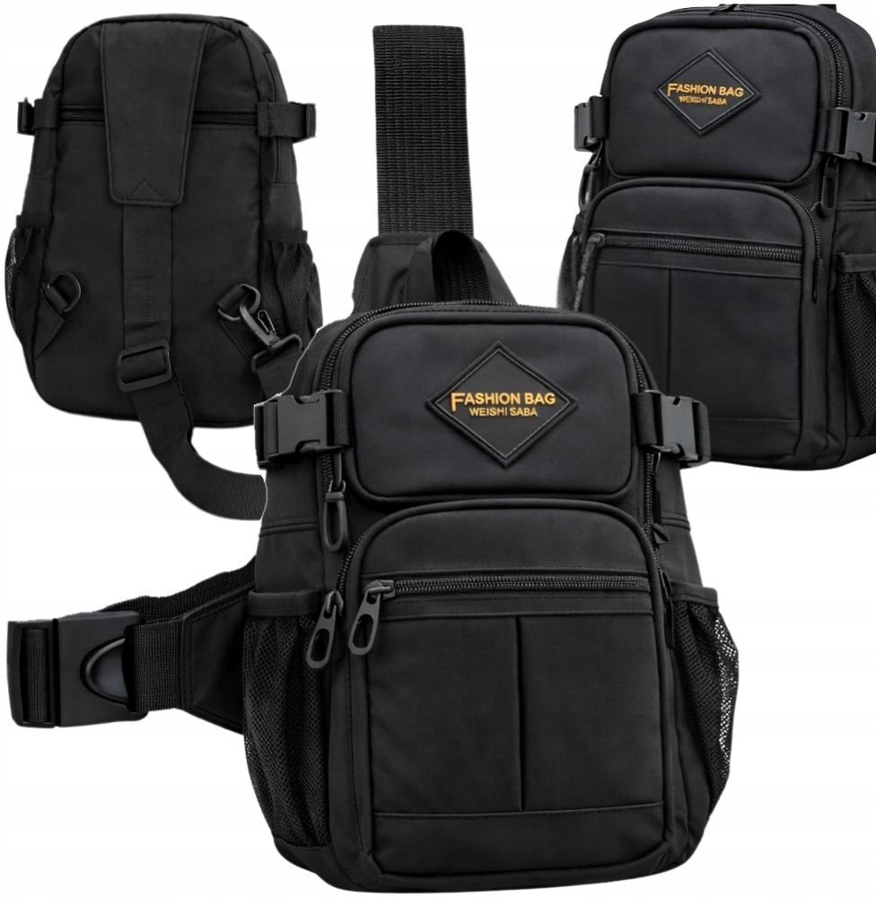 xxxxxxxxxxxxxxxx Verk Group Verk Nerka męska saszetka na ramię torba crossbody wiele kieszeni czarna