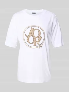 T-shirt z obszyciem kamieniami stras model ‘Tashi’ - Koszulki i topy damskie - miniaturka - grafika 1