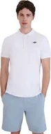 Koszulki męskie - Koszulka męska polo 4F M366 biała 4FWMM00TPTSM366 10S 2XL - miniaturka - grafika 1