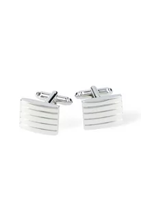 Spinki Srebrne Kwadratowe - Spinki do mankietów i krawatów - miniaturka - grafika 1