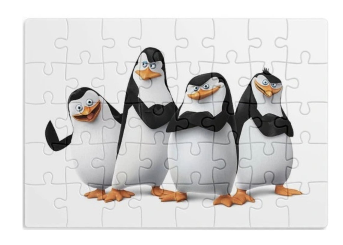 PUZZLE PINGWINY Z MADAGASKARU A3 252 el z Nadrukiem + IMIĘ #103